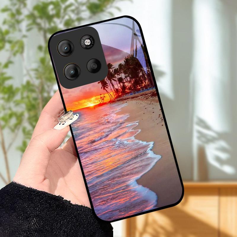 For Motorola Moto G15 Case Coque For Motorola MotoG15 Phone Case Luxury Tempered Glass Phone Cover G 15 Camera Protective Shell