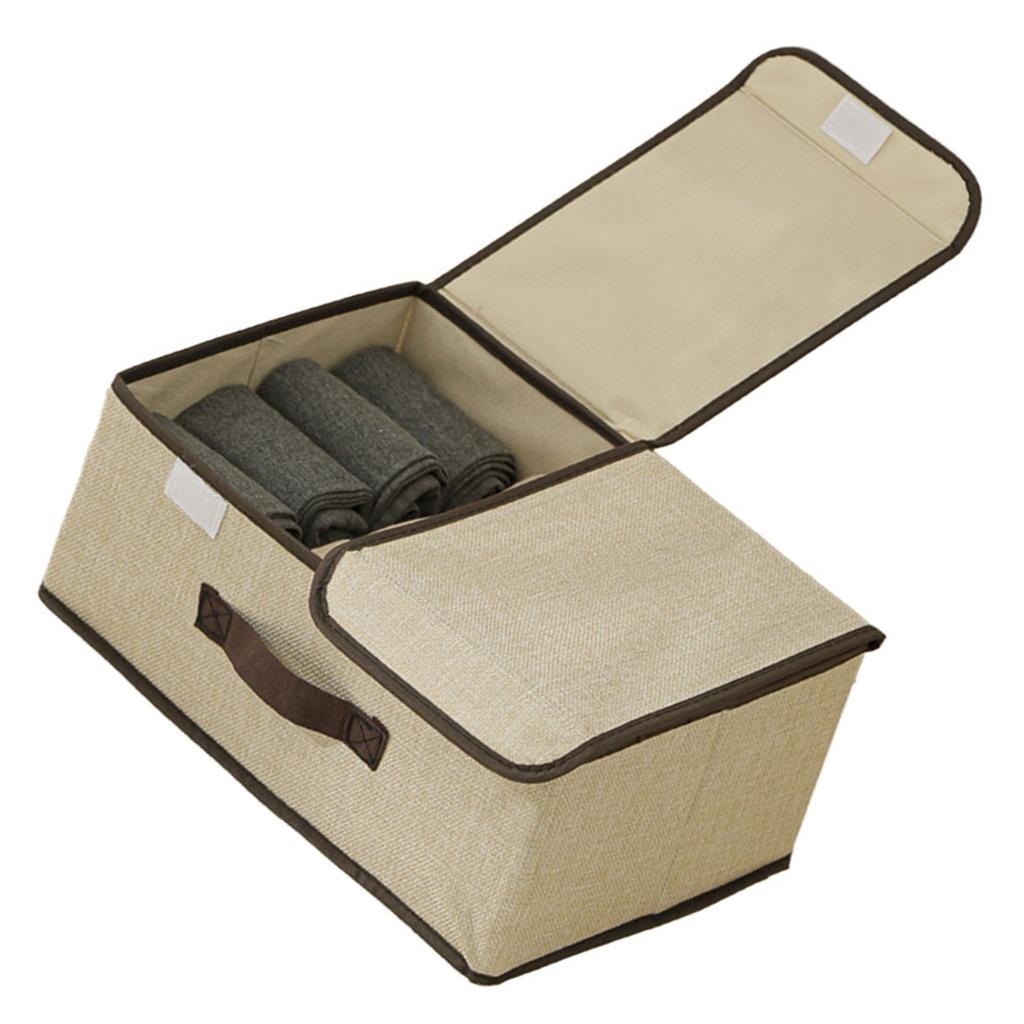 Складной тканевый ящик для хранения с дышащим нетканым дизайном, большая вместимость, многосекционный органайзер для организации одежды дома