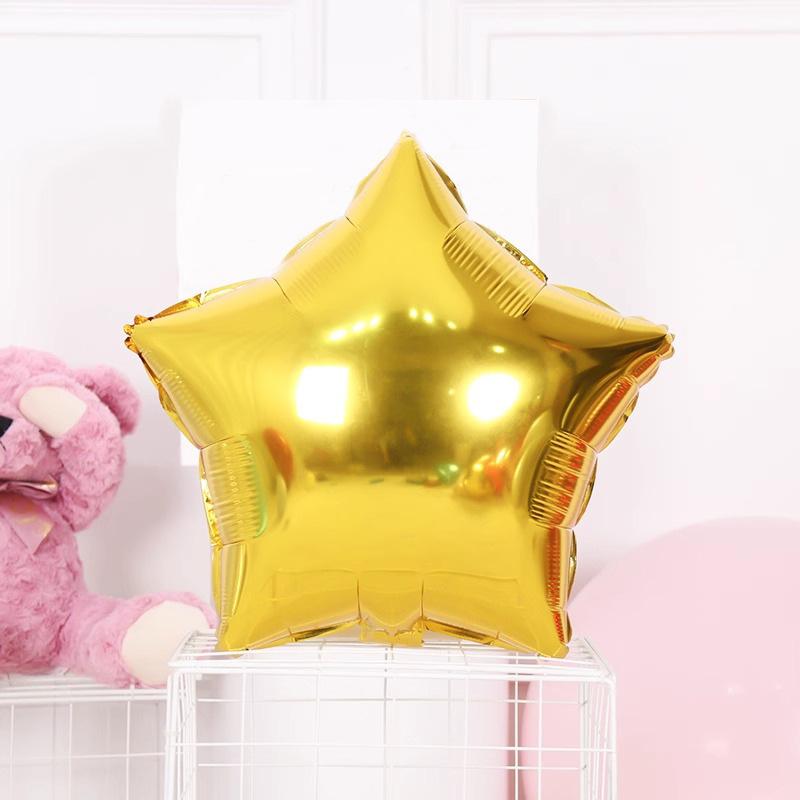 Monochrome Pentagram Aluminum Film Balloon Solid Color Shopping Mall Hotel Ktv Bar Store Scene Decoration