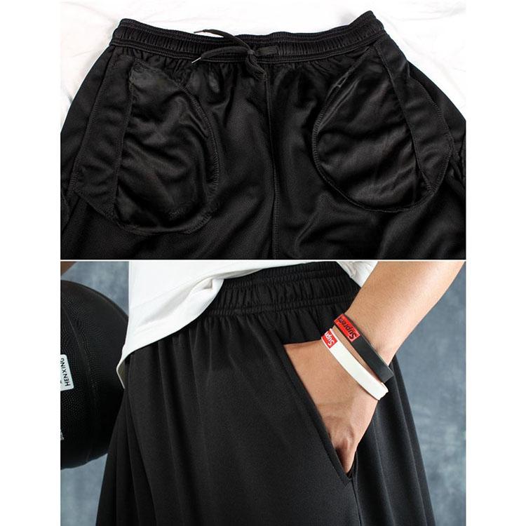Спортивные брюки Баскетбольные шорты Мужские уличные брюки выше колена с увеличенным карманом Широкие брюки для толстого парня Летние брюки для фитнеса