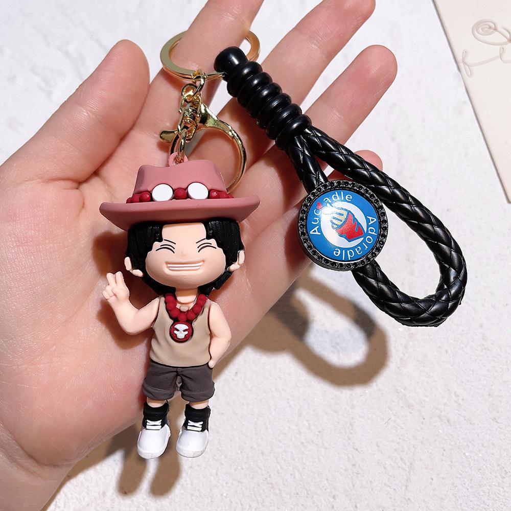 50Styles ONE PIECE Themed Keychain Cute Luffy, Roronoa Zoro, Silicone Toy Doll Key Chain Backpack Decor Small Gifts for Friend