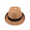 Соломенная шляпа Trilby Sun Hat Мужская женская летняя Панама Дизайнерская пляжная шляпа Fedora