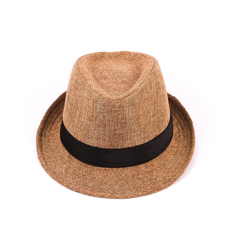 Соломенная шляпа Trilby Sun Hat Мужская женская летняя Панама Дизайнерская пляжная шляпа Fedora