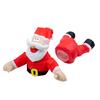 Santa Crash Landing Reindeer Set Christmas Crashing Decorations with Strong Suction Pads for Windows Glass Doors Holiday Home Decor
