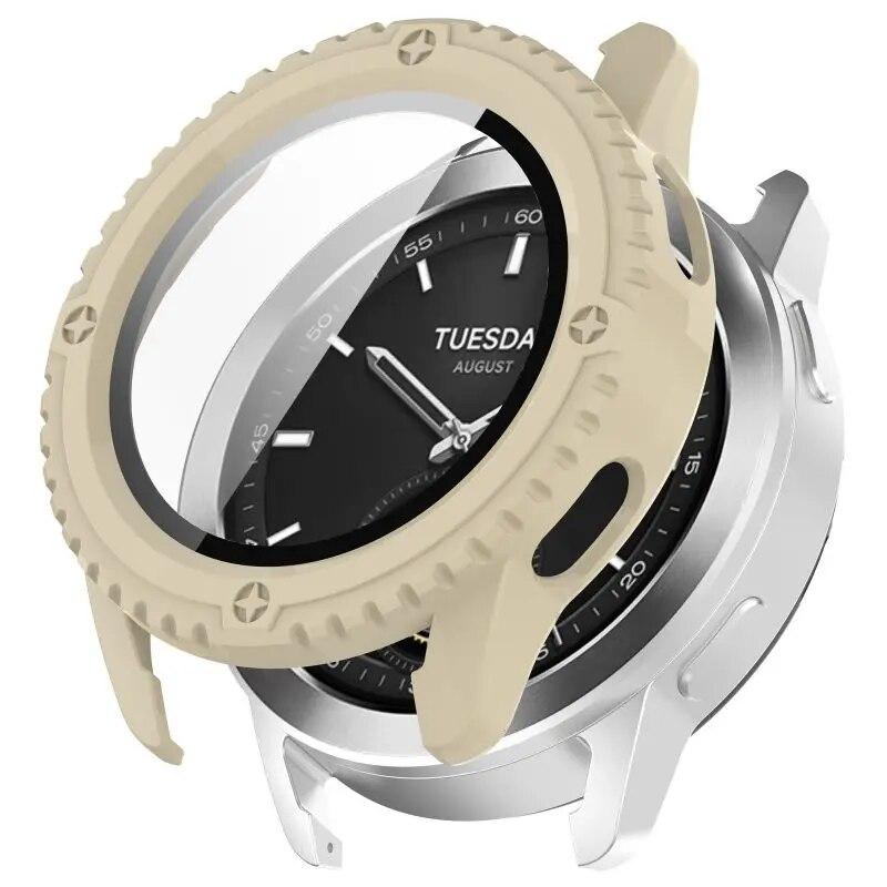Case + Screen Protector for Xiaomi Mi Watch S3 With Digital Tempered Glass Anti-scratch Film Bumper Protective Case Cover