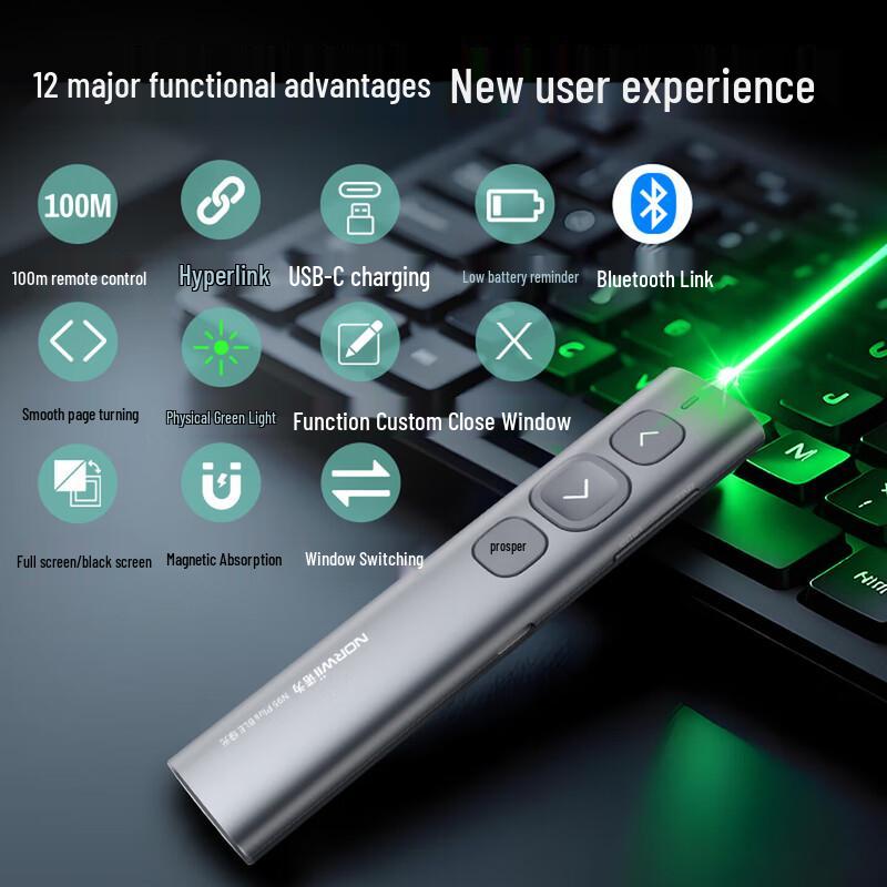 NORWII N95 Plus Dual-Head Green Laser PPT Presenter