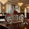 Motorcycle Whisky Decanter Glass Motorcycle Design Wine Bottle Decorative Whiskey Bottle for Motorcycle Lovers Bar Desk Kitchen Use
