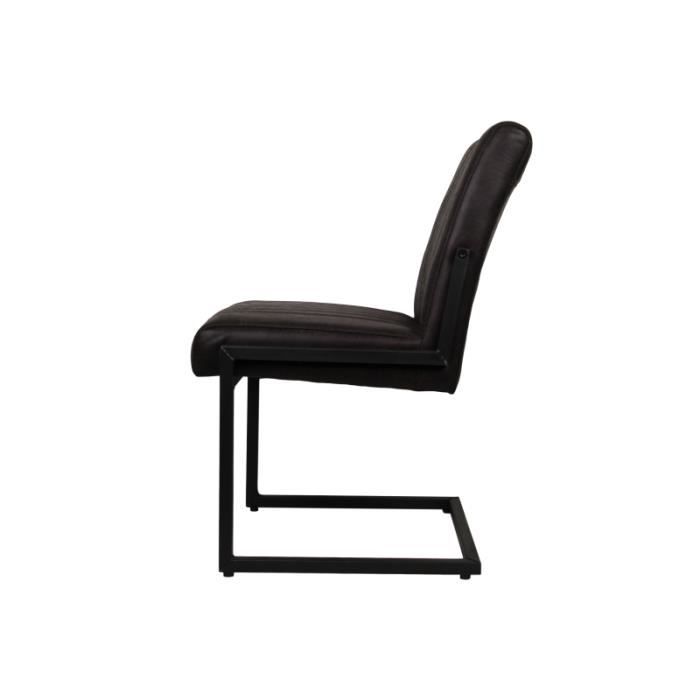 Chaise de salle à manger - HSM - Texas - Cuir de yacht - Style industriel - 1 place