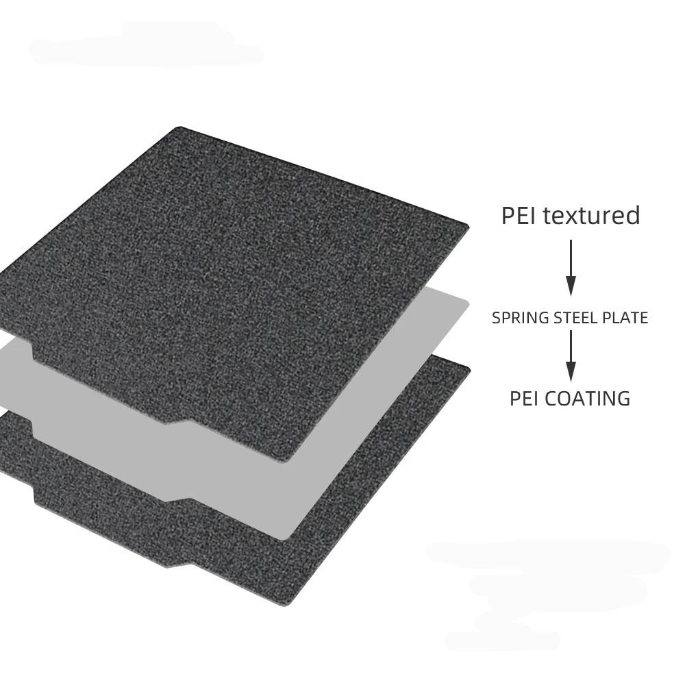 Магнитная платформа для печати PEI PEO PEY PET для 3D-принтера CR10 CR10S, лист пружинной стали для Artillery Sidewinder x1 x2, 310x310 мм