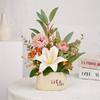 Искусственные цветы Искусственные цветы в вазе для домашнего декора Композиция из искусственных цветов с вазой для журнального столика Украшение центрального элемента кухонного обеденного стола