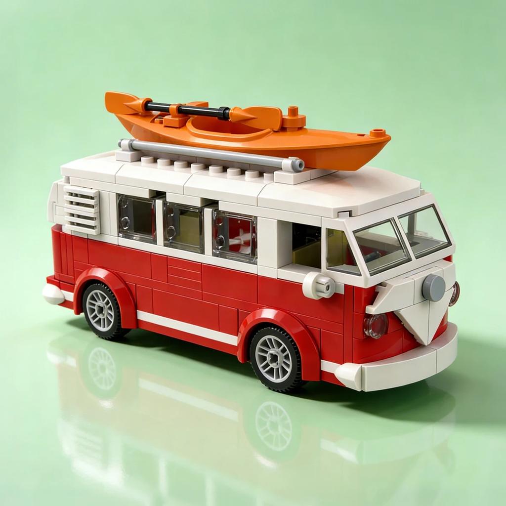 Technical T1 Building Blocks Van Vehicle Camper Car MOC Model Toys For Toy Gifts City Car Bricks