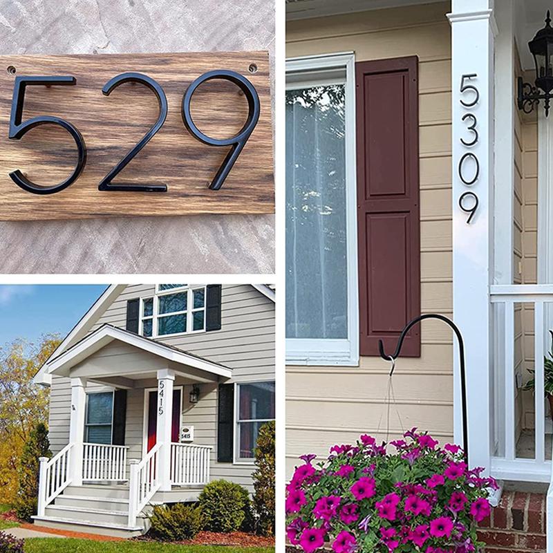 3D-цифра на дверной табличке, чугунный номер дома, ферросплавные черные цифры