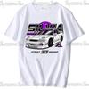 SChassis 13 SR20 Классические футболки с двигателем Silvia S13 Стиль Преступник на Тоуге Король Дрифта Японский гоночный автомобиль Футболка Мужская JDM Футболки