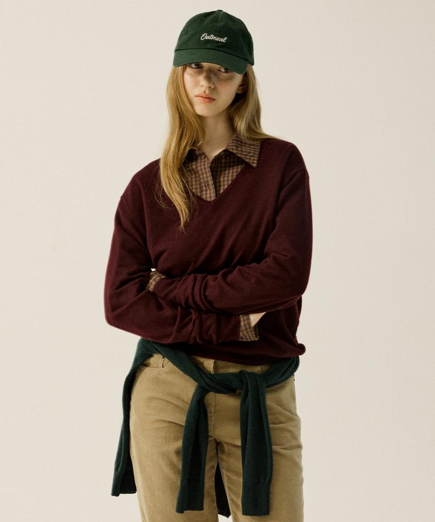 OATMEAL CAFE Premium Compact Check Shirt - Yellow