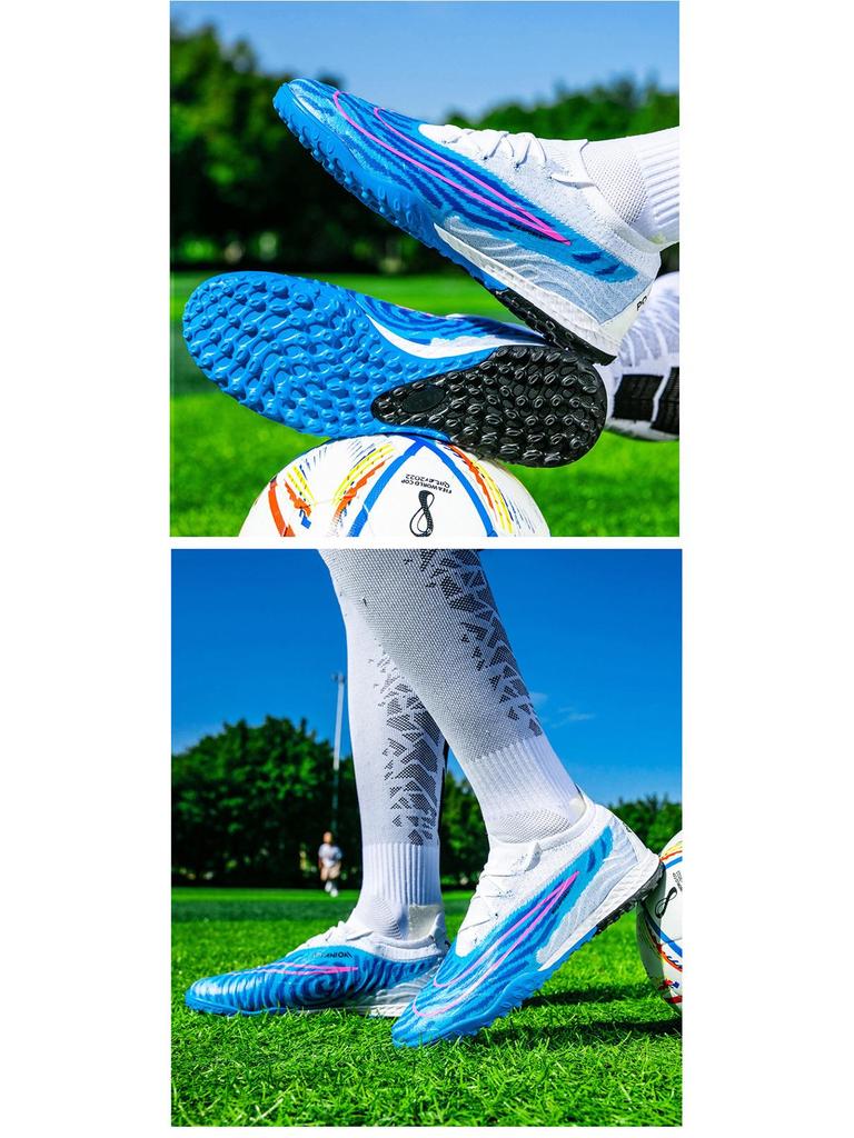 Ronaldo X10 Fly-Knit AG Soccer Shoes for Men and Women - Low-Top Turf Training Cleats