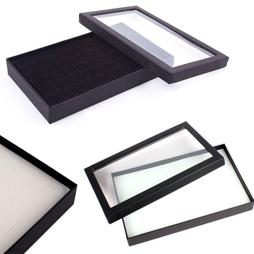 Stud Practical Portable 36 Slots Jewelry Packaging Box Ring Storage Case Jewelry Organizer Holder