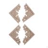 Solid Wood Carved Applique Unpainted