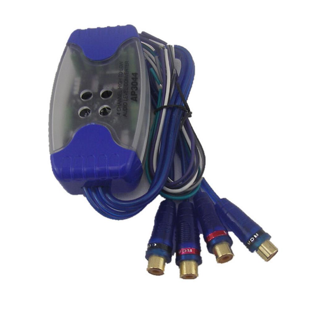 Автомобильный внедорожный стерео радио динамик провод 4-полосный RCA Hi/Lo преобразователь линейного уровня адаптер