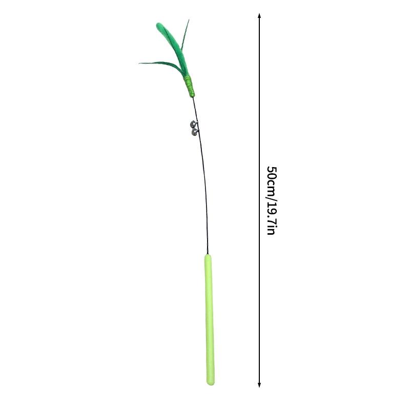 Игрушка для кошки, палочка-дразнилка, игрушка для кошки в помещении, сменная перьевая головка, перьевая палочка, игрушки для кошки