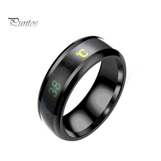 Обручальное кольцо из титановой стали, интеллектуальное кольцо с датчиком температуры тела, кольцо для личного здоровья, мужчины и женщины