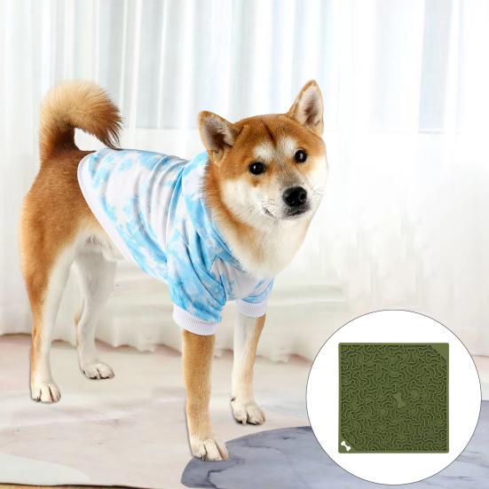 Коврик для медленного кормления собак, силиконовая подушка для лизания с присоской, коврик-головоломка с кормом для домашних животных, коврик для медленного кормления собак и кошек