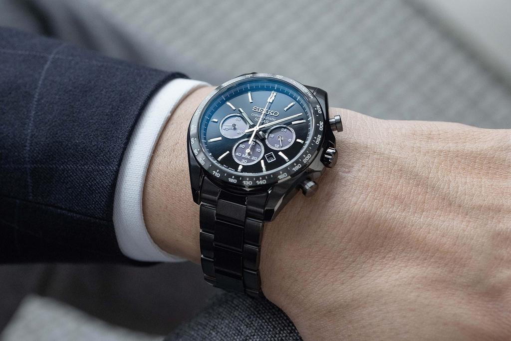[Seiko Watch] Watch Seiko Selection Solar Chronograph The Standard SBPY169 Men's Black