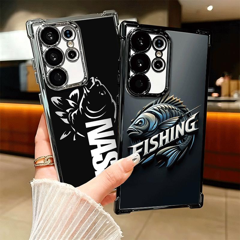 Nash Fishing Fish Mark Soft Phone Case For Samsung Galaxy S26 Ultra S25 Edge S24 FE S23 Plus S22 S21 + S20 Plating Anti-Fall Fun