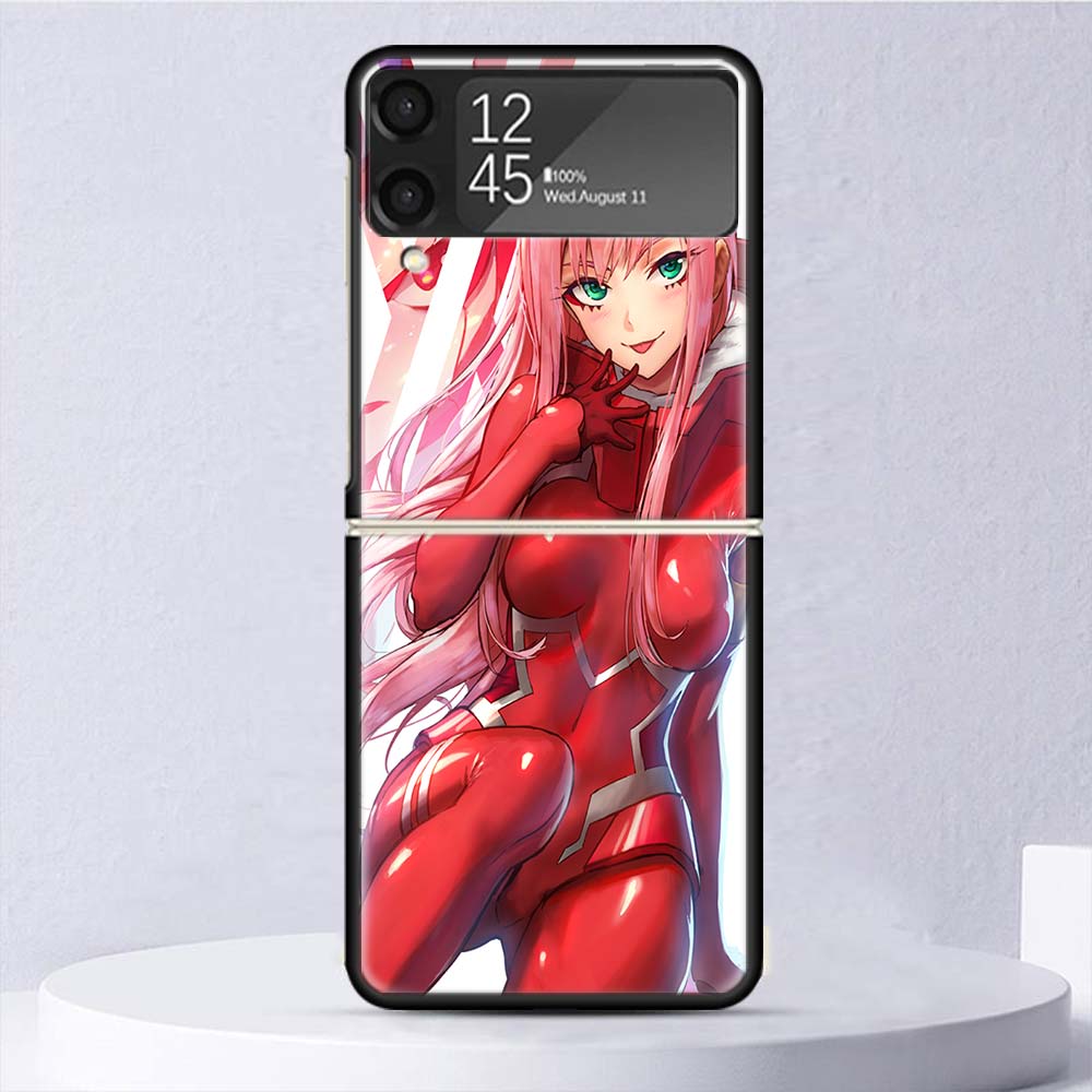Чехол Zero Two Darling In The Franxx 02 Ударопрочный для Samsung Galaxy Z Flip 7 6 5 4 3 5G Чехол для телефона Z Flip3 Flip4 Flip5 Flip6 F