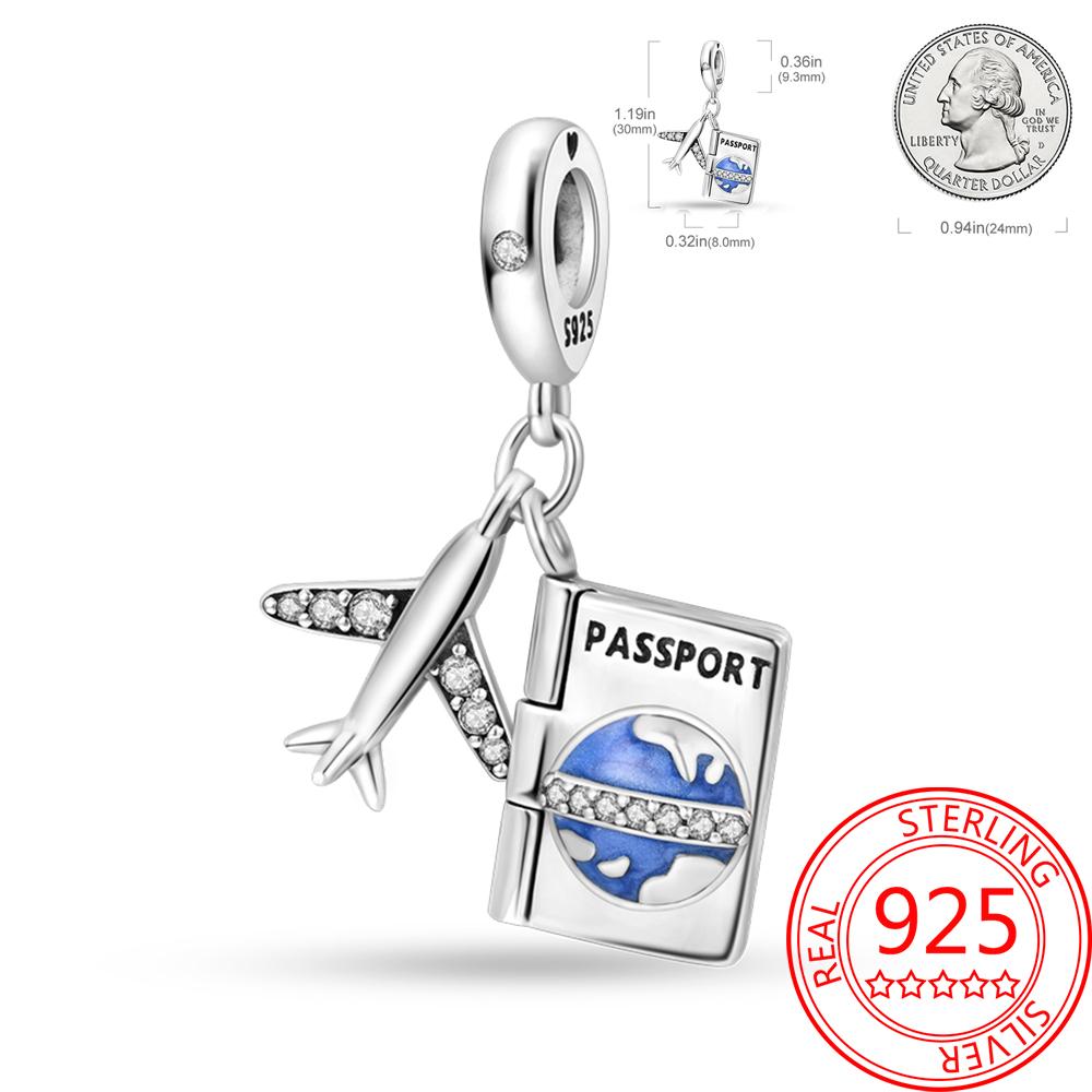 Copper Metal Paris Tower Aircraft Travel Charm Bead Component Pendant Bead Component Bead Components Compatible With Charm Bead Component Authentic
