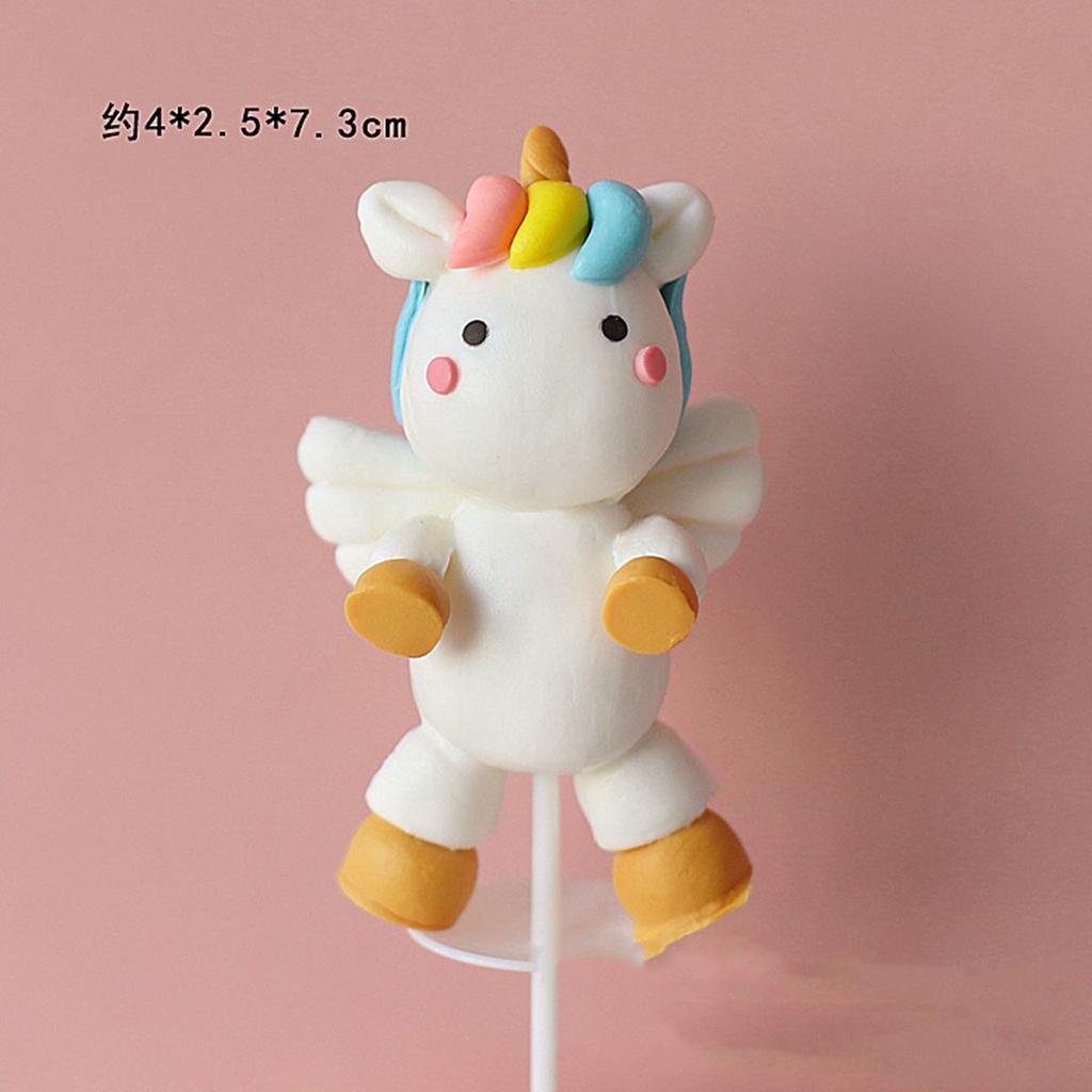 Rainbow Birthday Cake Decoration Cute Cartoon Rainbow Cake Toppers Kids Girls Happy Rainbow Cloud Unicorn Birthday Cupcake Decor