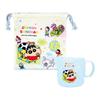Tees Factory Crayon Shin-chan Plastic Cup & Drawstring Bag Set, Colorful Comic, KS-5526532KC