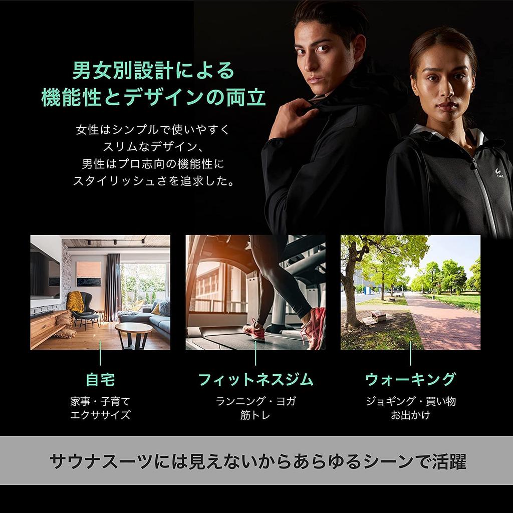 Charmake Body Sauna and Top and Bottom Includes Sports Washable Gray CM-S Suit, Men's Women's Set, Bra, Video, (Size 2XL, (Women's))