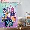 1 шт. K-pop Истребители демонов Принт Водонепроницаемая Занавеска для душа Приватность Подвесная штора с 12 крючками Несколько размеров Машинная стирка