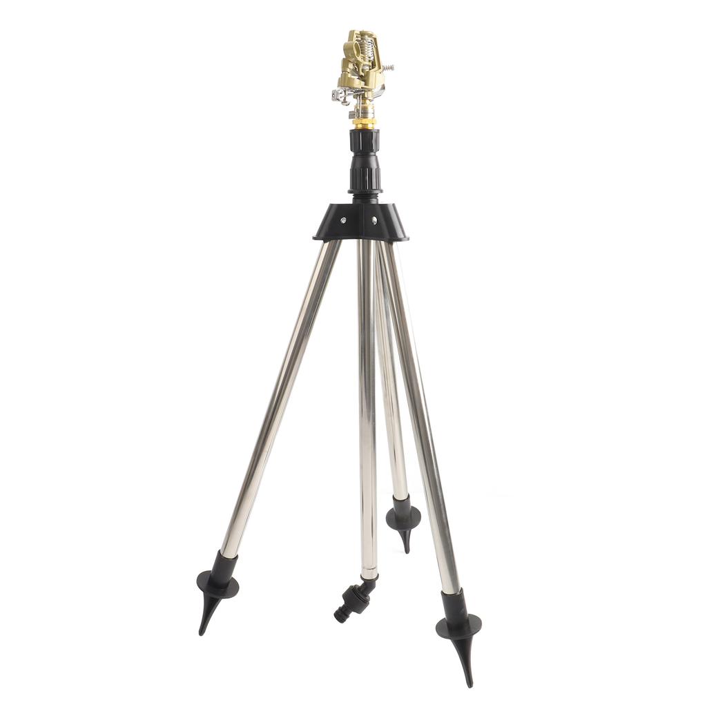 Импульсный дождеватель на колышке Сверхпрочный из цинкового сплава Дождеватель для двора газона сада 0-360° Вращение Покрытие большой площади 1/2'