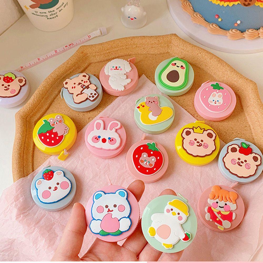 Портативная милая мультяшная двусторонняя измерительная лента для тела, выдвижная рулетка, 150 см/60”