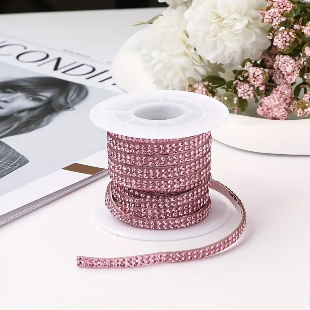 5M Самоклеящаяся наклейка с хрустальными стразами, ширина 5 мм, хрустальный мотив, самоклеящиеся стразы, разноцветные клейкие бриллианты