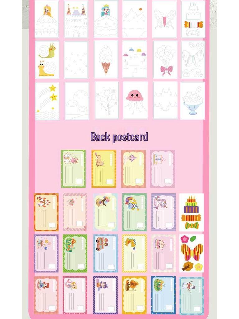 Kids' Rainbow Scratch Art DIY Pointillism Bookmarks & Postcards