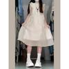 Summer New Round Neck Small Flying Sleeve Dress Women's Niche Fresh Loose and Thin Vest Skirt