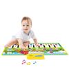Green Animal Piano Pad: 100x36CM Children's Musical Instrument Carpet