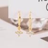 Серьги-кольца из серебра 925 пробы с иглой и цирконием для женщин, ювелирные изделия, подарки
