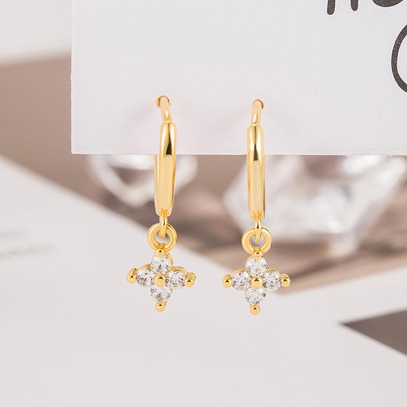 Серьги-кольца из серебра 925 пробы с иглой и цирконием для женщин, ювелирные изделия, подарки