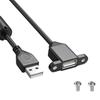 USB 2.0 Удлинительный кабель Папа-Мама с винтами для крепления на панель для принтера, сканера, жесткого диска, Панель крепления, Кабель данных