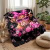 Mechanical Calf in Farm Theme blanket Lightweight Warm Flannel Blanket Decorative Throw Blanket for Home Decoration