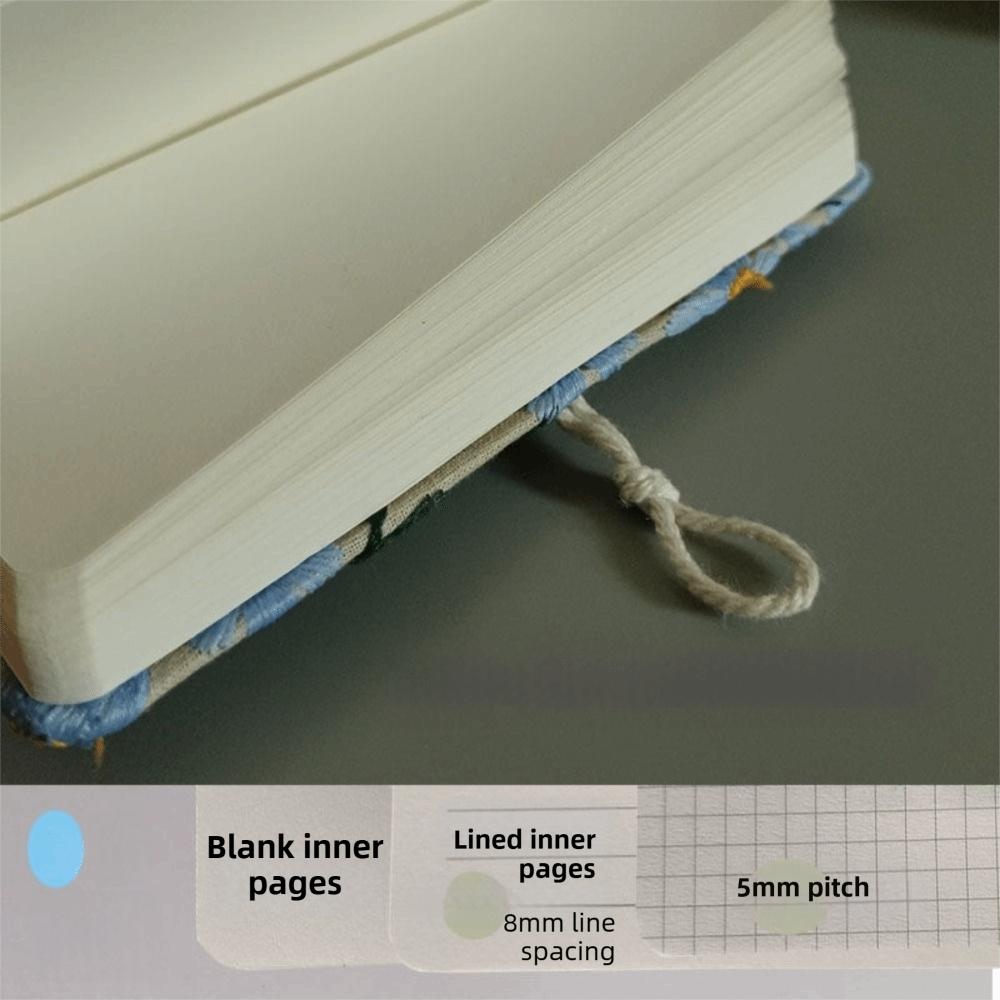 100 Sheets Cloth Notepad A5/A6 Diary Notebook High Quality Fabric Embroidery Notebook