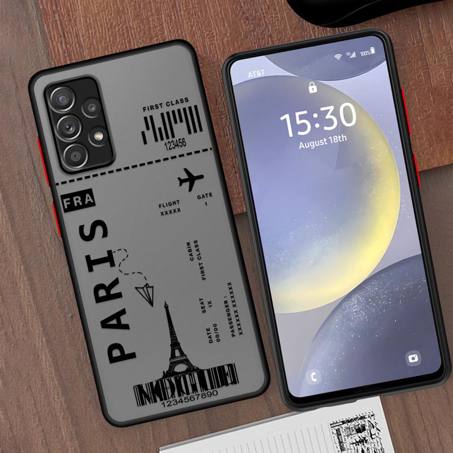 Чехол для телефона с рисунком Самолет Автобус Билеты для Samsung Galaxy A21s A22 A71 A72 A73 A23 A25 A52s A53 A54 A55 A24 A31 A32 A33 A34 A51 A52