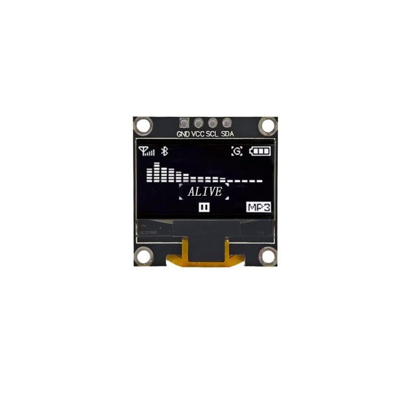 0,96-дюймовый OLED-дисплейный модуль 128x64 IIC 4pin, экран с высоким контрастом для микроконтроллеров, электронных тестов, DIY-проектов