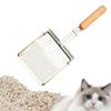 Лопата для домашних животных, совка для кошачьего туалета, очиститель для аквариума, инструмент для чистки котят с двумя разными зазорами