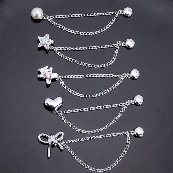 2 шт. магнитные зажимы для одежды с цепочкой многофункциональные металлические магнитные булавки для одежды мужчины женщины шарф рубашка рукав брюки зажим для пуговиц аксессуары