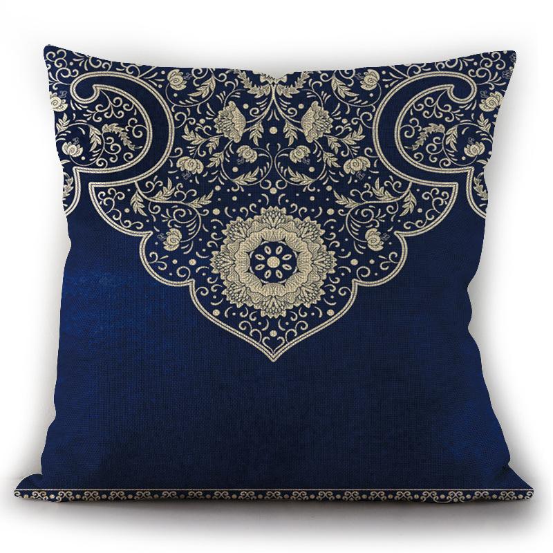 2 шт. чехлы на подушки в китайском стиле, синие и белые фарфоровые наволочки с принтом, наволочки для подушек, для дома, дивана, автокресла, декор, элегантные, 45x45 см