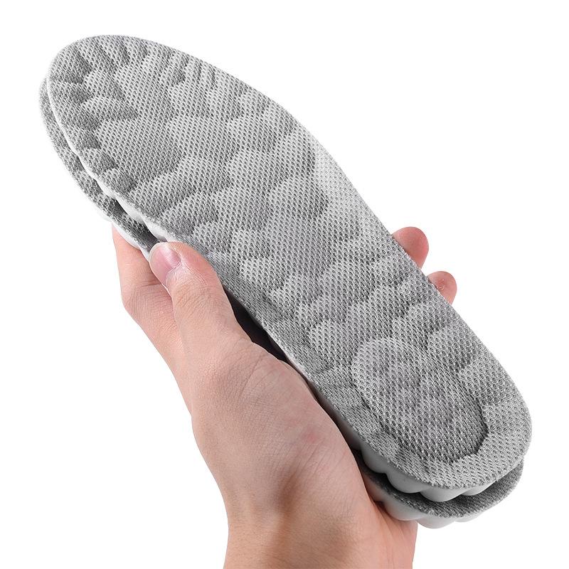 3pair Step on Insole Comfortable Massage Sports High Elastic Shock  Antibacterial Deodorant Sweat   Men Shoes Height Increase